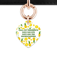 Bailey And Bone Pet ID Tags Pineapple Pattern Pet Tag