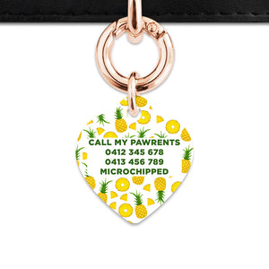 Bailey And Bone Pet ID Tags Pineapple Pattern Pet Tag
