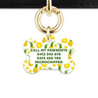 Bailey And Bone Pet ID Tags Pineapple Pattern Pet Tag