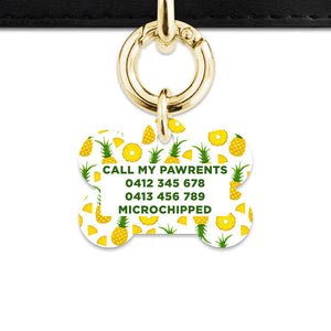 Bailey And Bone Pet ID Tags Pineapple Pattern Pet Tag