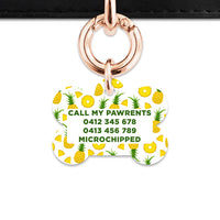Bailey And Bone Pet ID Tags Pineapple Pattern Pet Tag