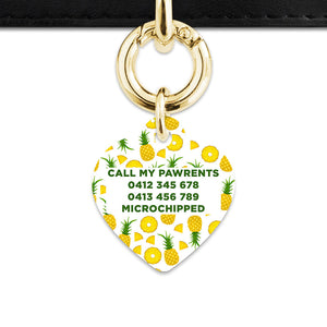 Bailey And Bone Pet ID Tags Pineapple Pattern Pet Tag
