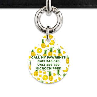 Bailey And Bone Pet ID Tags Pineapple Pattern Pet Tag