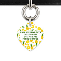 Bailey And Bone Pet ID Tags Pineapple Pattern Pet Tag