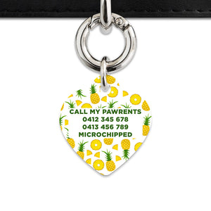 Bailey And Bone Pet ID Tags Pineapple Pattern Pet Tag