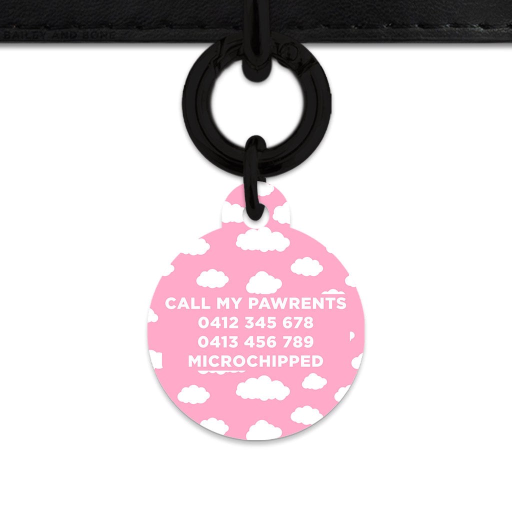 Bailey And Bone Pet ID Tags Pink Sky Pet Tag