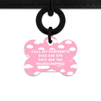 Bailey And Bone Pet ID Tags Pink Sky Pet Tag