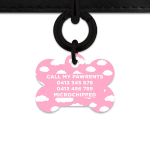 Bailey And Bone Pet ID Tags Pink Sky Pet Tag