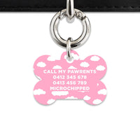 Bailey And Bone Pet ID Tags Pink Sky Pet Tag