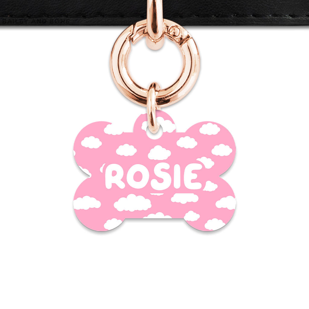 Bailey And Bone Pet ID Tags Pink Sky Pet Tag