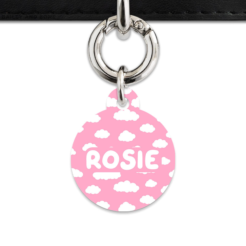 Bailey And Bone Pet ID Tags Pink Sky Pet Tag