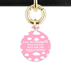 Bailey And Bone Pet ID Tags Pink Sky Pet Tag