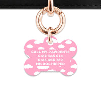 Bailey And Bone Pet ID Tags Pink Sky Pet Tag