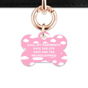 Bailey And Bone Pet ID Tags Pink Sky Pet Tag