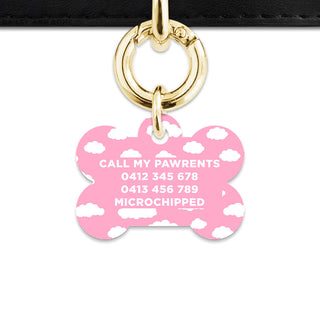 Bailey And Bone Pet ID Tags Pink Sky Pet Tag