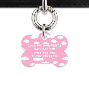 Bailey And Bone Pet ID Tags Pink Sky Pet Tag