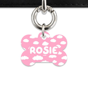 Bailey And Bone Pet ID Tags Pink Sky Pet Tag