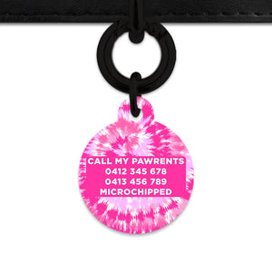 Bailey And Bone Pet ID Tags Pink Tie Dye Pet Tag