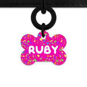 Bailey And Bone Pet ID Tags Rainbow Terrazzo Pet Tag