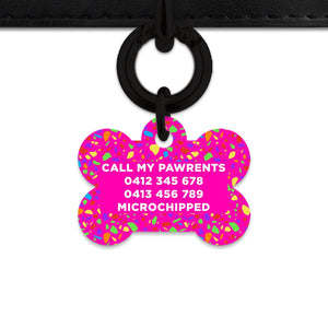 Bailey And Bone Pet ID Tags Rainbow Terrazzo Pet Tag
