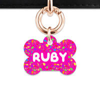 Bailey And Bone Pet ID Tags Rainbow Terrazzo Pet Tag