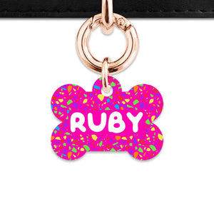 Bailey And Bone Pet ID Tags Rainbow Terrazzo Pet Tag