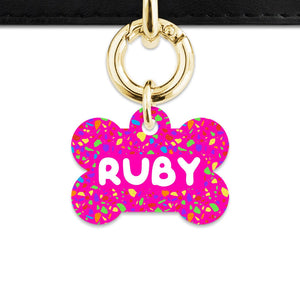 Bailey And Bone Pet ID Tags Rainbow Terrazzo Pet Tag