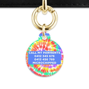 Bailey And Bone Pet ID Tags Rainbow Tie Dye Pet Tag
