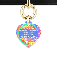 Bailey And Bone Pet ID Tags Rainbow Tie Dye Pet Tag