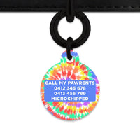 Bailey And Bone Pet ID Tags Rainbow Tie Dye Pet Tag