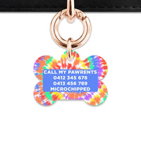 Bailey And Bone Pet ID Tags Rainbow Tie Dye Pet Tag