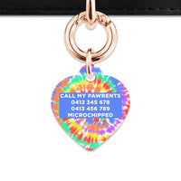 Bailey And Bone Pet ID Tags Rainbow Tie Dye Pet Tag
