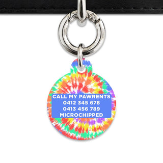 Bailey And Bone Pet ID Tags Rainbow Tie Dye Pet Tag