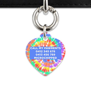Bailey And Bone Pet ID Tags Rainbow Tie Dye Pet Tag