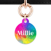 Bailey And Bone Pet ID Tags Rainbow Watercolour Pet Tag