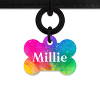Bailey And Bone Pet ID Tags Rainbow Watercolour Pet Tag