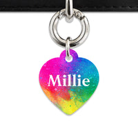 Bailey And Bone Pet ID Tags Rainbow Watercolour Pet Tag
