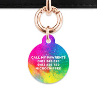 Bailey And Bone Pet ID Tags Rainbow Watercolour Pet Tag