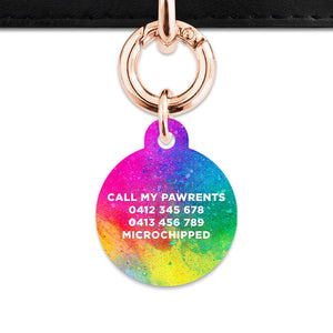 Bailey And Bone Pet ID Tags Rainbow Watercolour Pet Tag