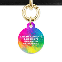 Bailey And Bone Pet ID Tags Rainbow Watercolour Pet Tag