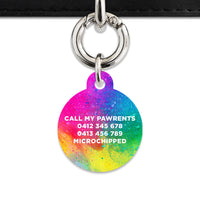 Bailey And Bone Pet ID Tags Rainbow Watercolour Pet Tag