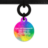 Bailey And Bone Pet ID Tags Rainbow Watercolour Pet Tag