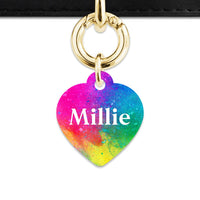 Bailey And Bone Pet ID Tags Rainbow Watercolour Pet Tag