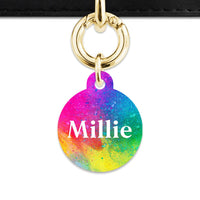 Bailey And Bone Pet ID Tags Rainbow Watercolour Pet Tag
