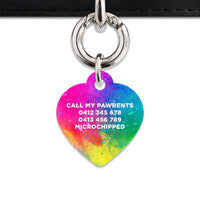 Bailey And Bone Pet ID Tags Rainbow Watercolour Pet Tag