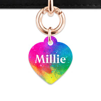 Bailey And Bone Pet ID Tags Rainbow Watercolour Pet Tag
