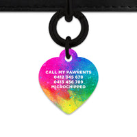 Bailey And Bone Pet ID Tags Rainbow Watercolour Pet Tag