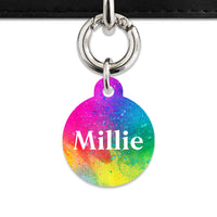 Bailey And Bone Pet ID Tags Rainbow Watercolour Pet Tag