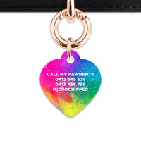 Bailey And Bone Pet ID Tags Rainbow Watercolour Pet Tag