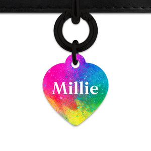 Bailey And Bone Pet ID Tags Rainbow Watercolour Pet Tag